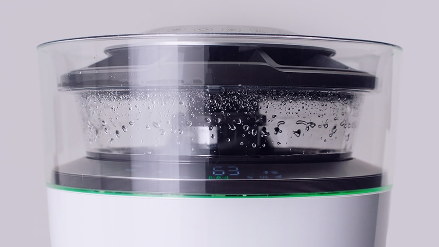 close shot of rain view of lg signature air purifier