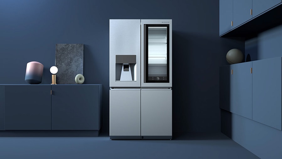 LG SIGNATURE Refrigerator in artificial background.