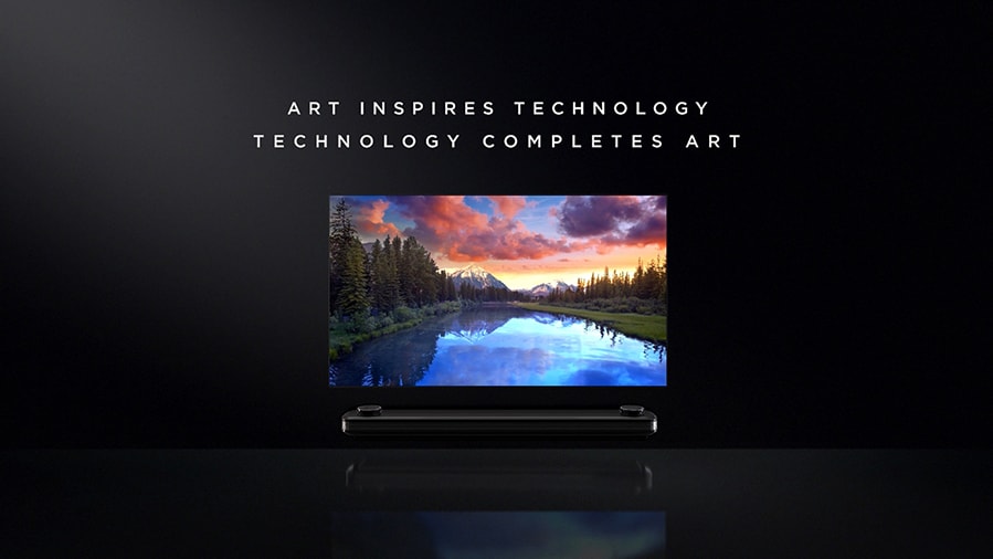 lg signature oled tv shows that visuals transformed into art with slogan