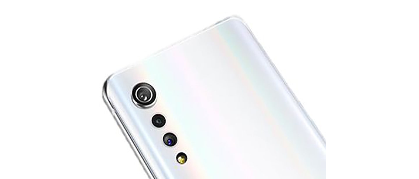 The back of LG VELVET with its three aesthetically pleasing high-quality cameras 