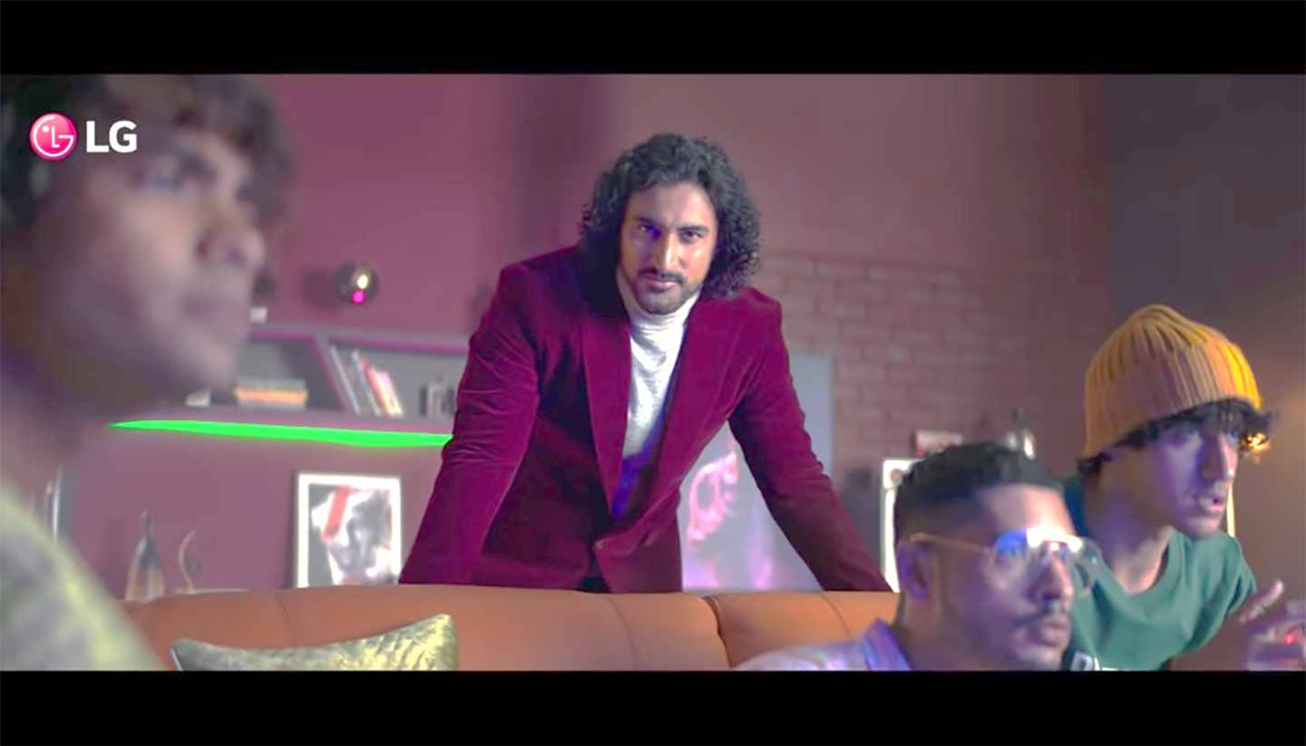 Bollywood star Kunal Kapoor starring in an LG YouTube video. 