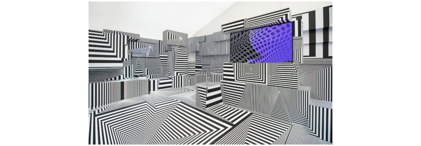 LG OLED-powered “Into the Maze” installation by the German artist, Tobias Rehberger, at Frieze London 2022