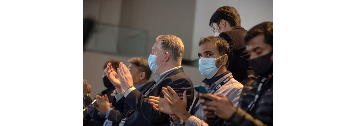 Members of the audience applauding during Mission Launch Live.