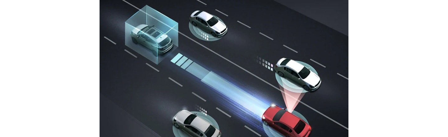  An image of the Automobiles smoothly exchanging information during autonomous driving through software upgrades based on OTA