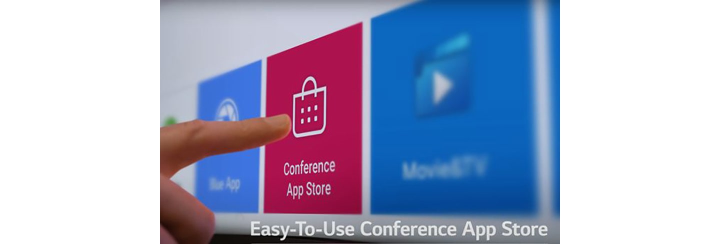 A close-up of the conference app store icon on One:Quick Work’s display.