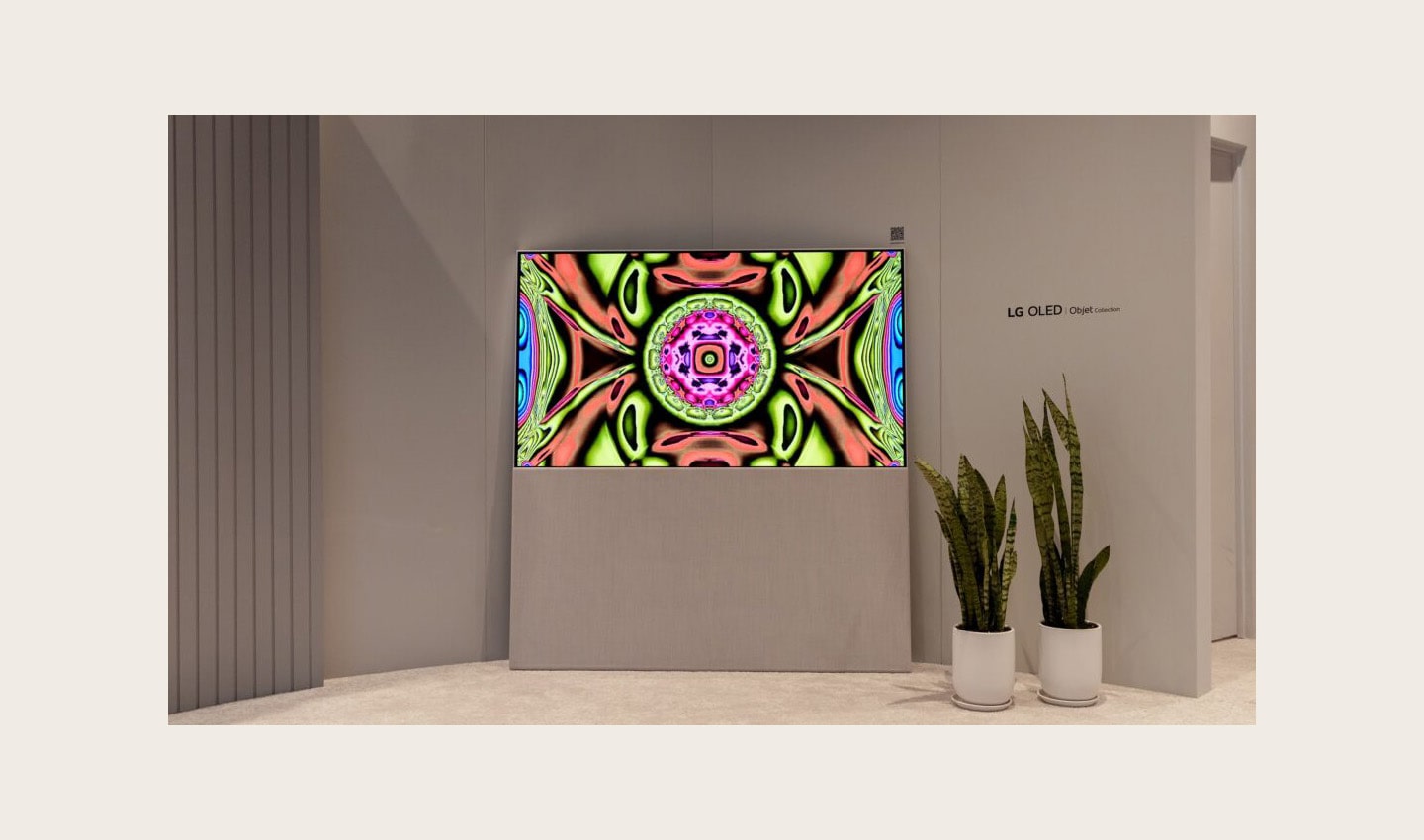 Kevin McCoy's artwork displayed on LG OLED TV at the Frieze New York 2022 art fair in Manhattan