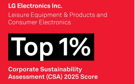 LG Electronics Earns “Top 1%” Sustainability Ranking From S&P Global for Third Year in a Row