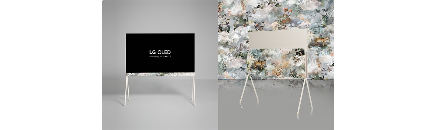 LG OLED Objet Collection Posé boasting a unique Korean folktale-inspired design by Dutch brand Moooi