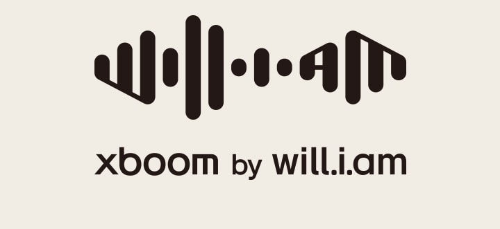 will.i.am's logo is placed above the xboom by will.i.am logo.