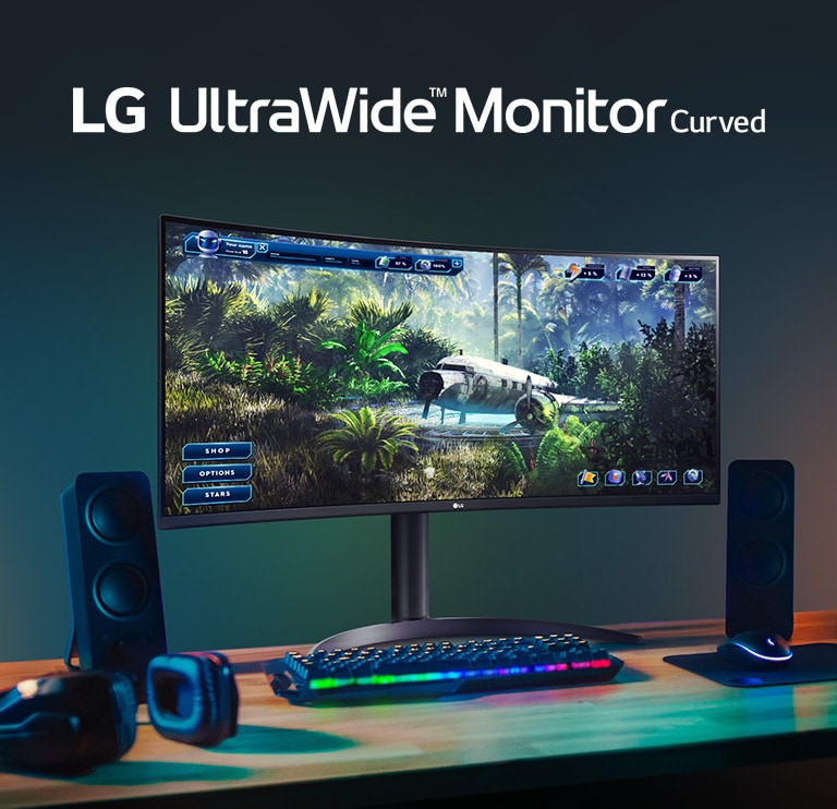 34 吋21:9 UltraWide™ QHD 弧形顯示器- 34WP65C-B | LG HK