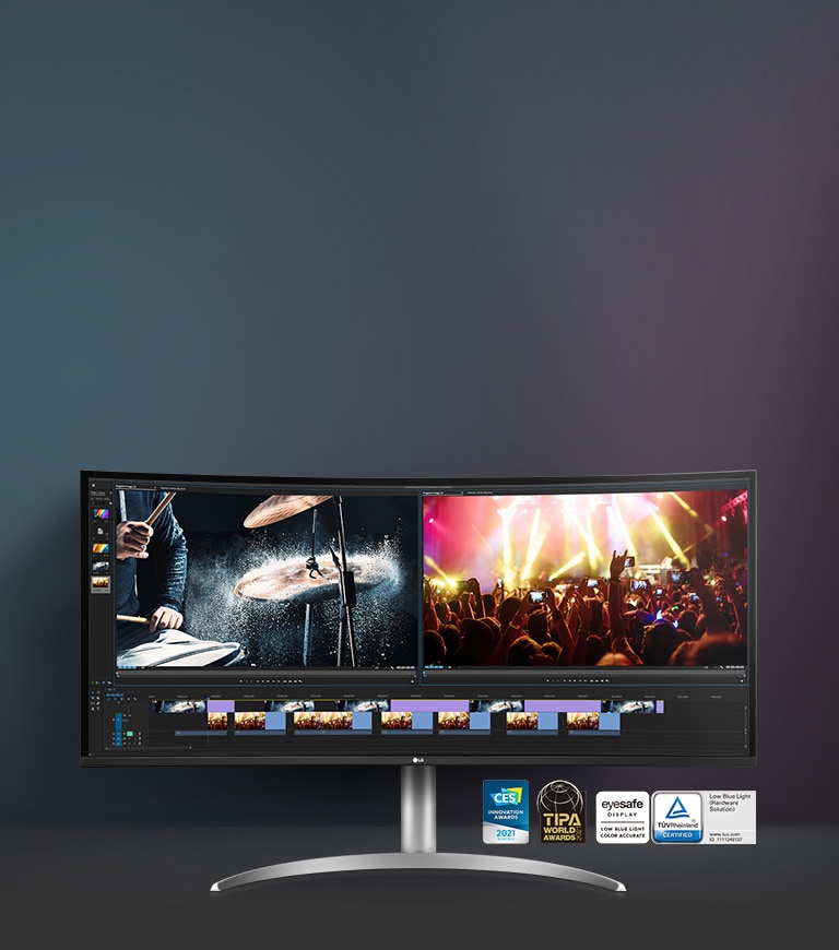 LG UltraWide™ 弧形顯示器屏幕更廣、效果更佳