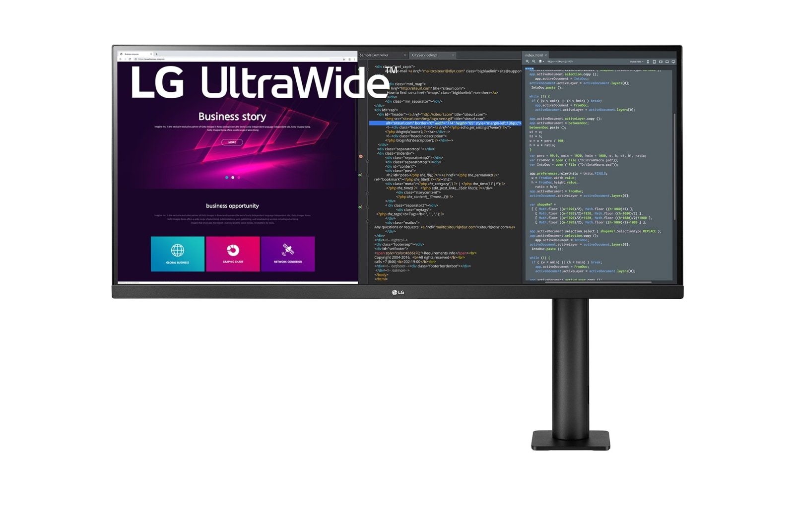 LG 34 吋 21:9 UltraWide™ QHD Ergo IPS HDR 顯示器, 34WN780-B