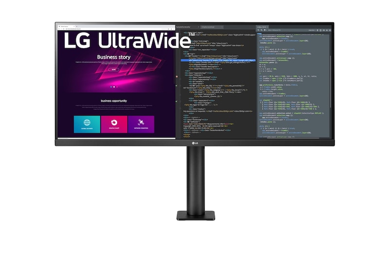 LG 34 吋 21:9 UltraWide™ QHD Ergo IPS HDR 顯示器, 34WN780-B