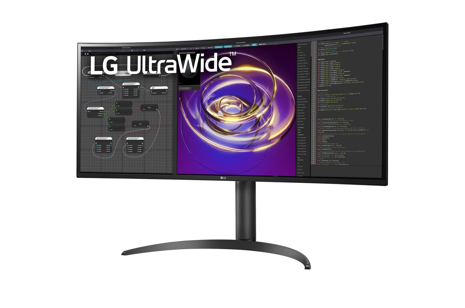 LG 34 吋 21:9 UltraWide™ QHD 弧形顯示器, 34WP85C-B