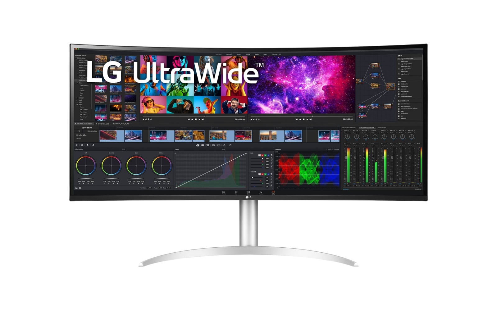 LG 39.7 吋 21:9 UltraWide™ 5K2K Nano IPS 弧形顯示器, 40WP95C-W