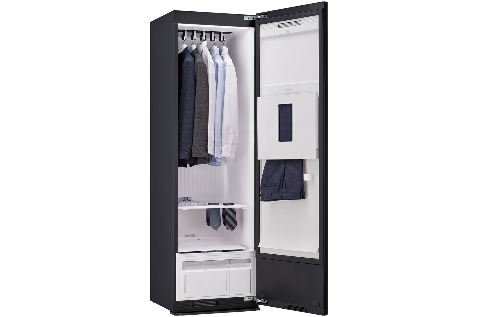 right side open with clothes