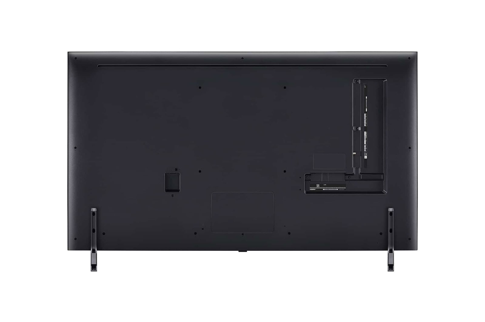 LG QNED80 4K 智能電視的背面圖