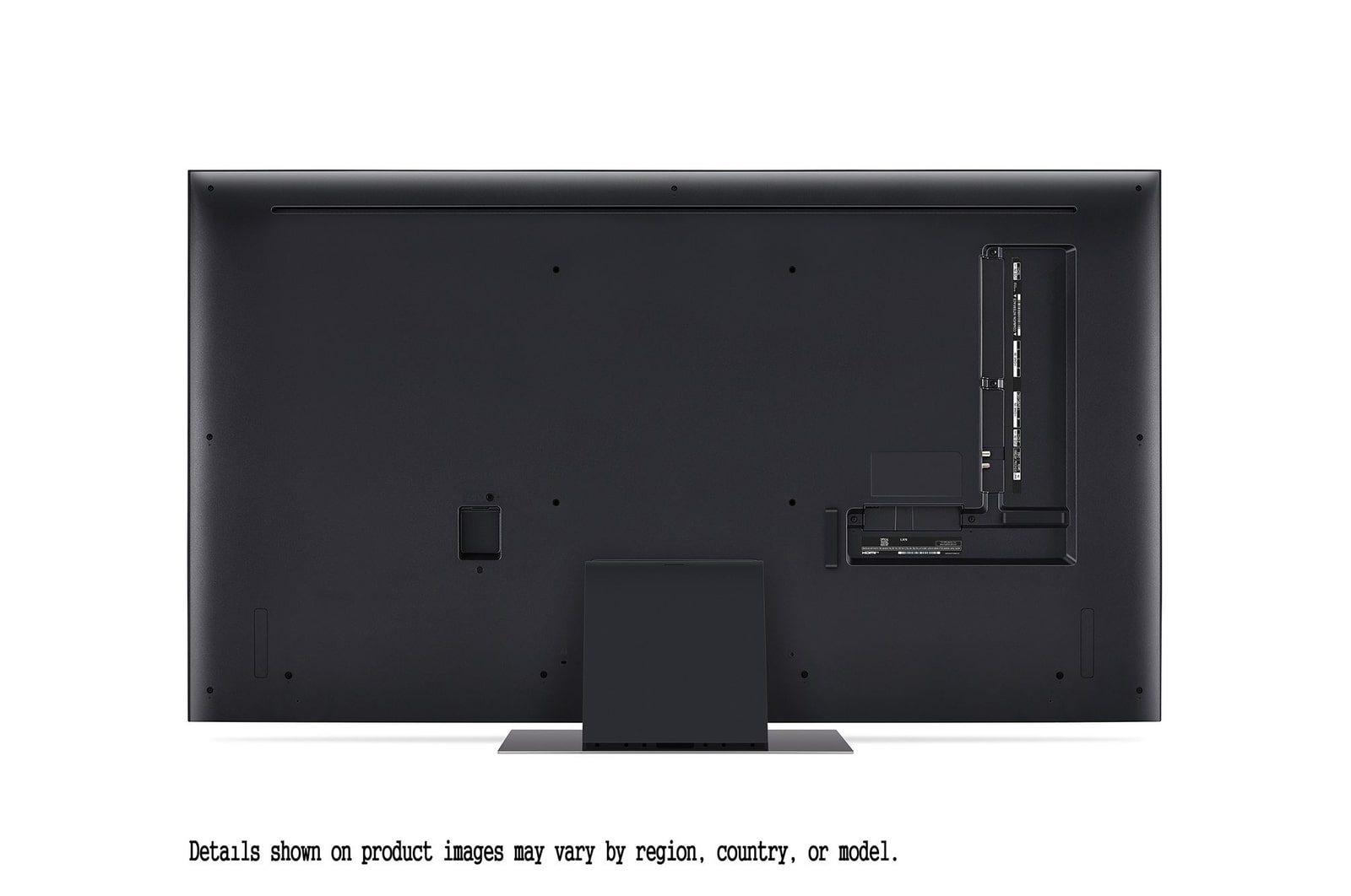 LG QNED86 4K 智能電視的頂部邊緣特寫