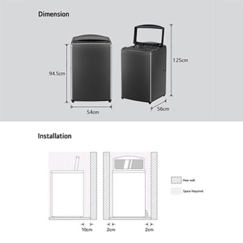 LG 11 公斤 頂揭式洗衣機, TS11BP