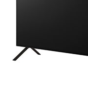 LG OLED B4E 電視從底座的特寫圖像，配有兩腳座檯架