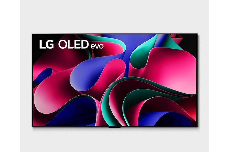 Front view of 77" LG OLED evo G3 4K Smart TV OLED77G3PCA