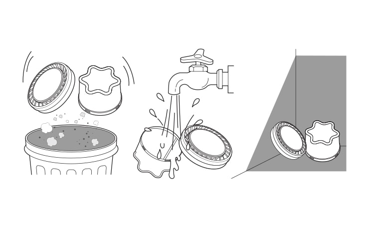 Clean filters by brushing the dust off and wash them in running water at least once a month To avoid odour and the malfunction of the motor allow the exhaust filter to dry completely in a well ventilated area out of direct sunlight for at least 24 hours before reassembling