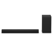 Front view of LG Soundbar S40T and subwoofer