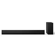 Front view of LG Soundbar SG10TY and Subwoofer