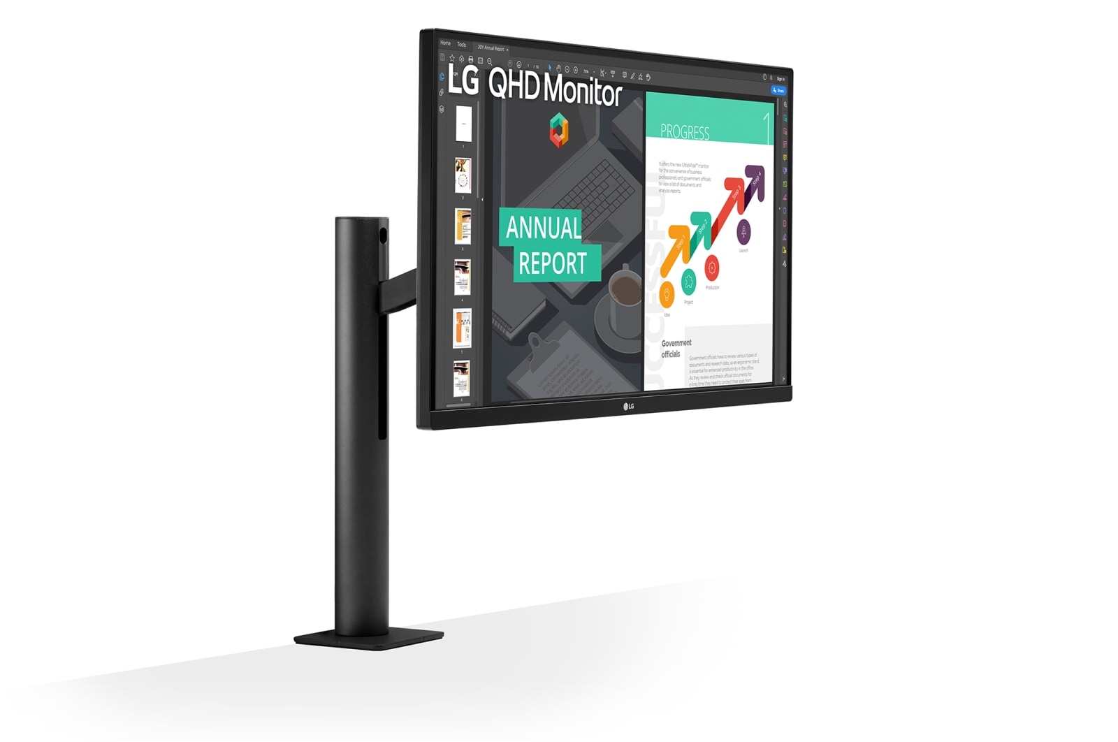 LG 27" QHD Ergo IPS Monitor with USB Type-C™, 27QN880-B