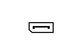 DisplayPort pictogram image.	