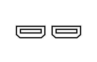 2 HDMI port pictogram image.	