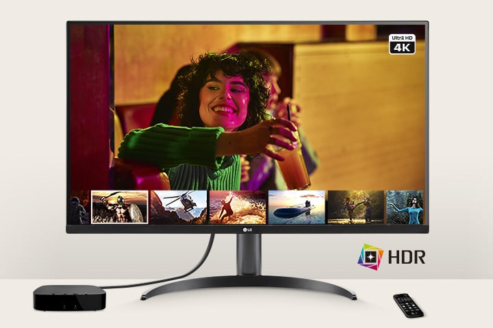 The monitor enabling users to enjoy 4K and HDR Contents.	