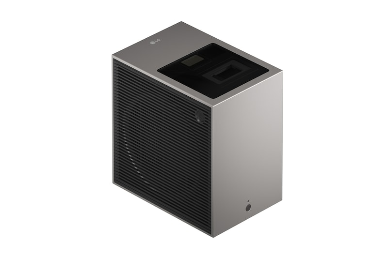 Front view of LG CineBeam S 4K Mini UST (Ultra Short Throw) Projector with Dolby Atmos PU615U