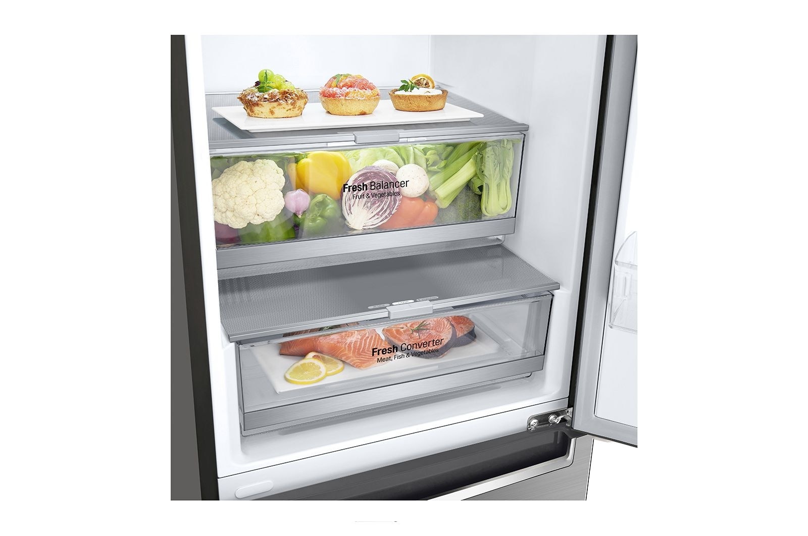 LG 341L Bottom Freezer Refrigerator - M341S17, M341S17