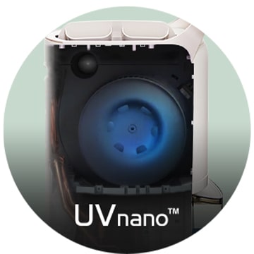 It shows that it is a hygienic dehumidifier that can be managed cleanly through the uv nano lamp inside the dehumidifier.