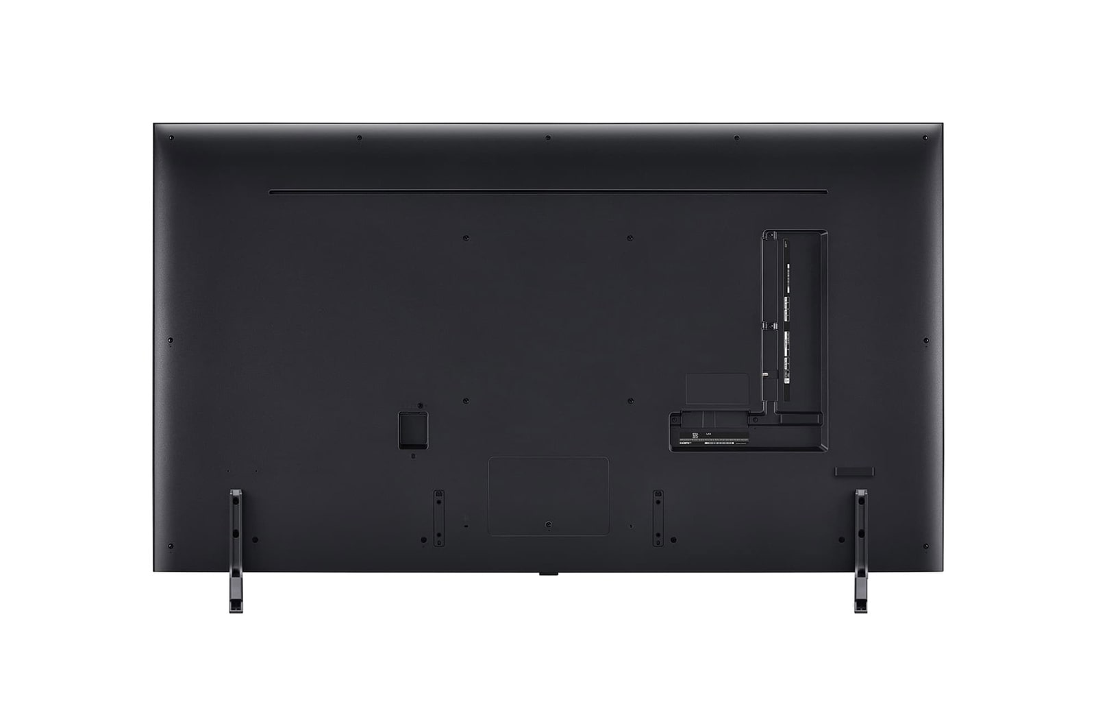 Rear view of LG QNED80 4K Smart TV