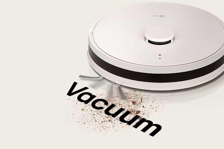 Video of a robot vacuum simultaneously vacuuming and mopping