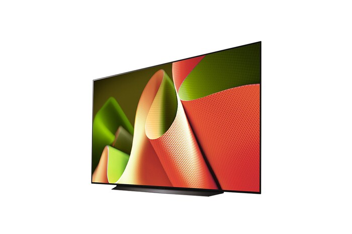 Left-facing side view of LG OLED TV, OLED B4