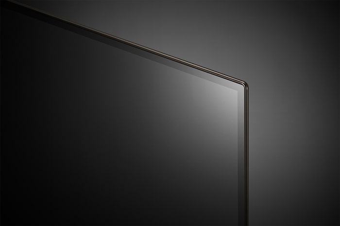 Close-up image of LG OLED TV, OLED B4 showing the top edge