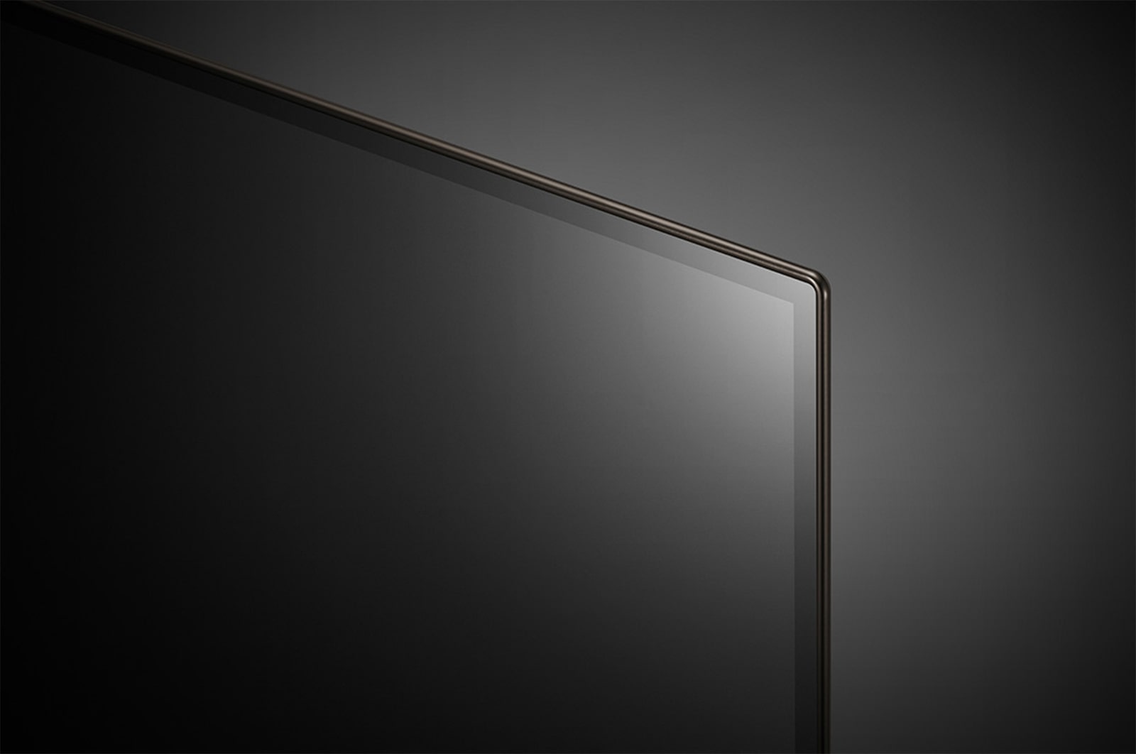Close-up image of LG OLED TV, OLED B4 showing the top edge