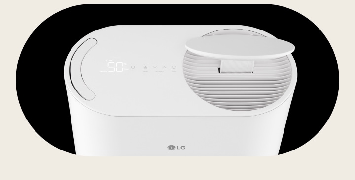 LG dehumidifier with a sleek and seamless design	