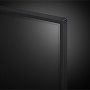 Close-up of the top edge of LG UHD TV, UT90