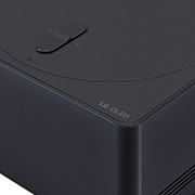 Close-up image of a Zero Connect Box showing the logo of LG OLED on the edge