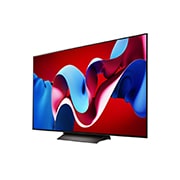 Left-facing side view of LG OLED evo TV, OLED C4