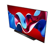 Angled view of LG OLED evo TV, OLED C4 from above