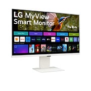 -15 degree side view of LG MyView Smart Monitor 32SR83U-W