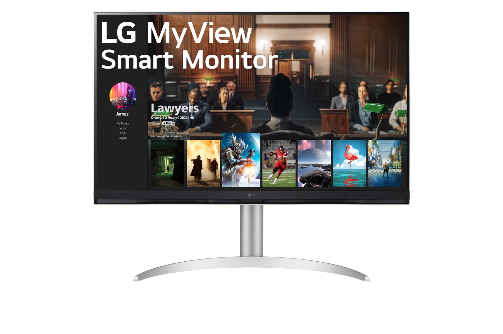 LG 32" 4K UHD Smart Monitor with webOS, 32SQ730S-W