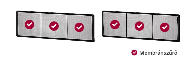 Bacteria membrane placement for the test using a set of 2 pre-filters