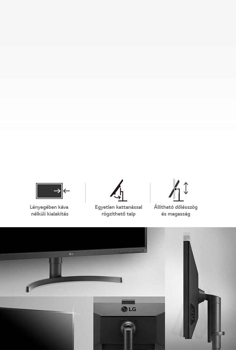 a termék részletes képe a lényegében káva nélküli kialakítással, beállítható dőlésszöget, magasságot és egykattintásos beállítást lehetővé tevő állvánnyal.