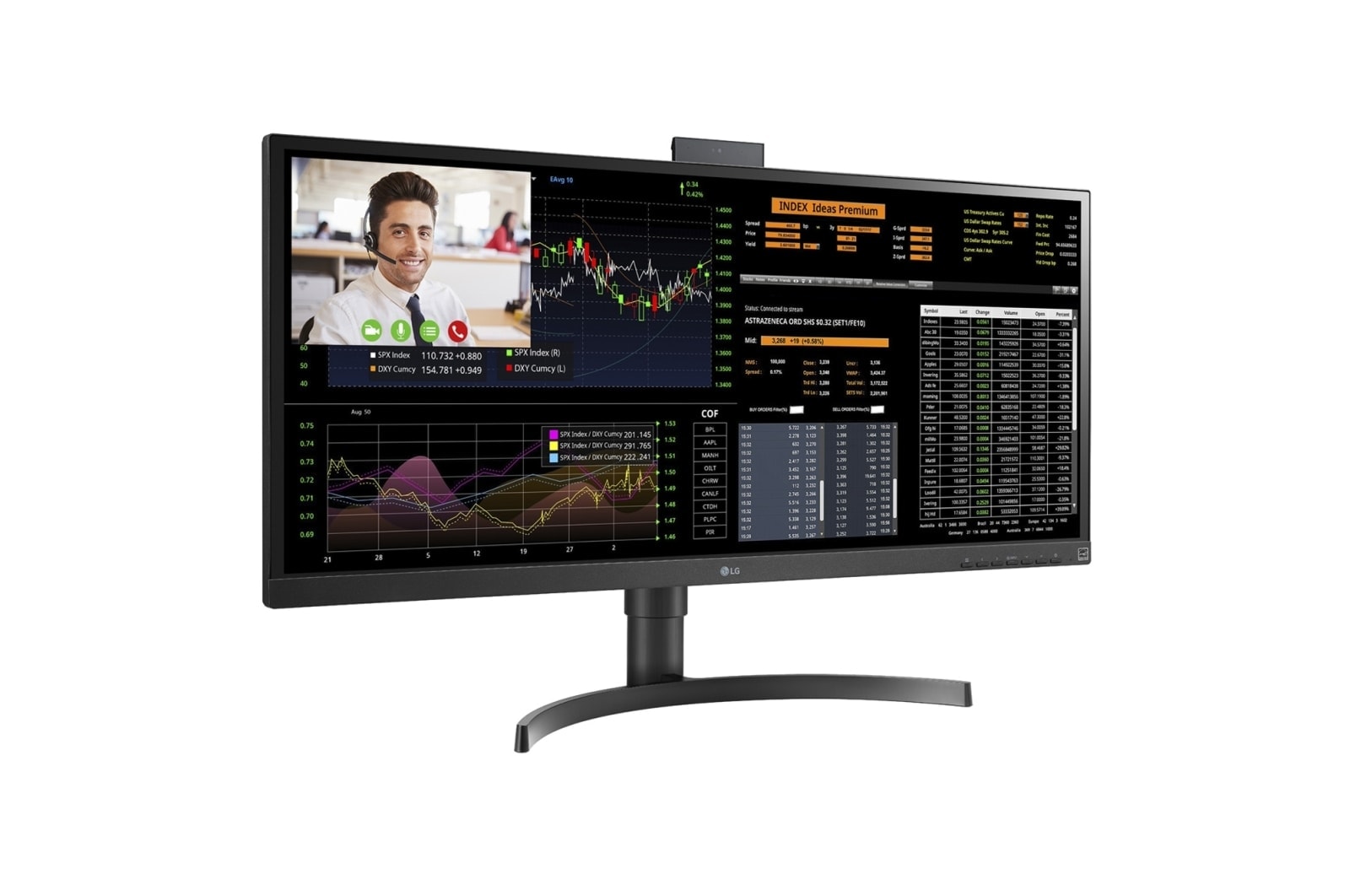 LG 34" méretű 21:9 képarányú UltraWide™ Thin Client IPS kijelző, 34CN650W-AC